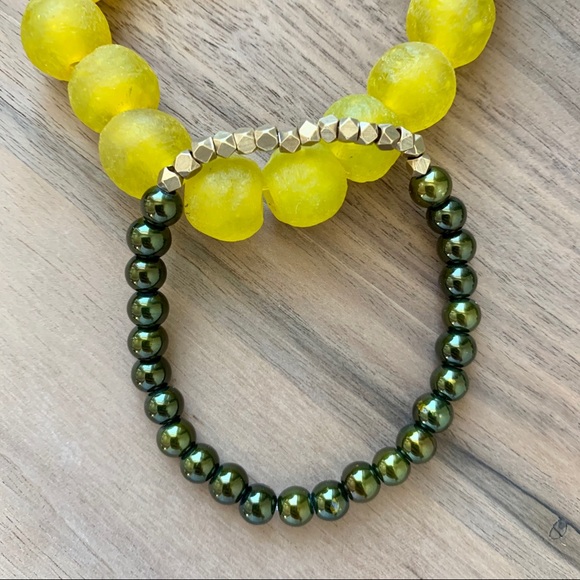 CCC Handmade Recycled Glass Stretchy Bracelets - Picture 2 of 4